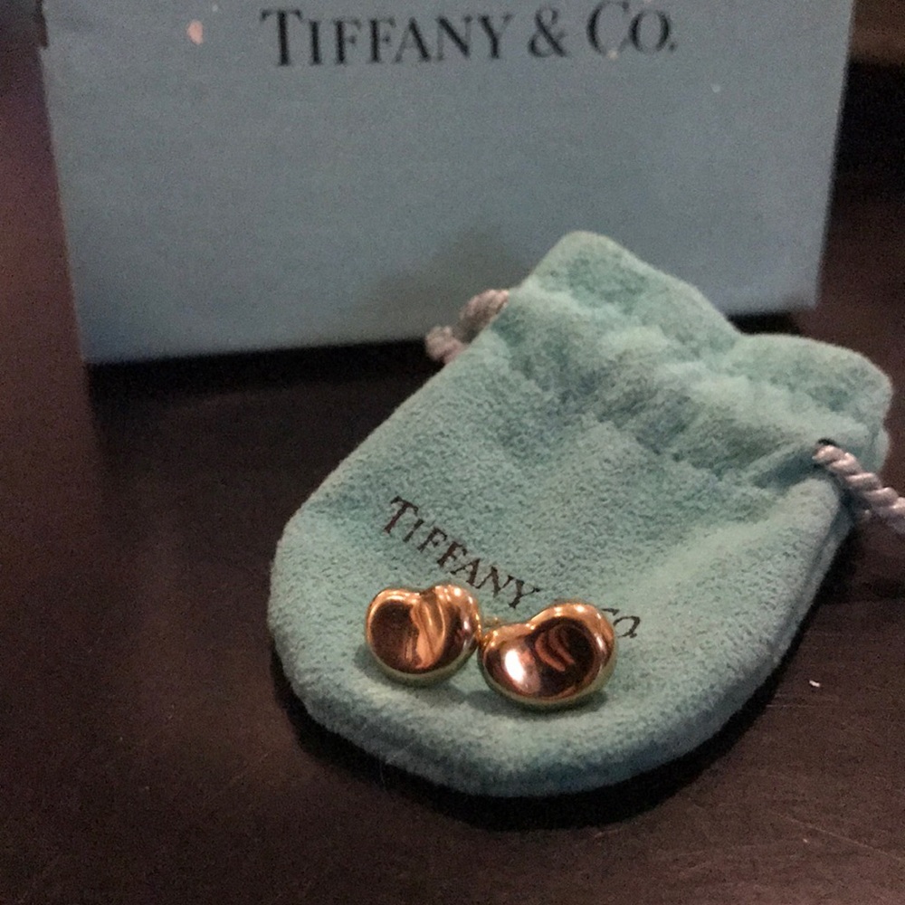 Tiffany & Co Elsa Peretti Gold Bean Earrings